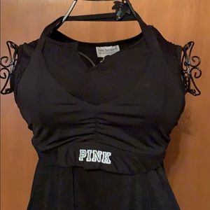 Victoria’s Secret PINK black halter sports bra